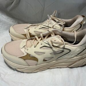 New Hoka One One U Clifton L Athletics Vanilla Wheat Sneaker 1160050 Men Sz 13